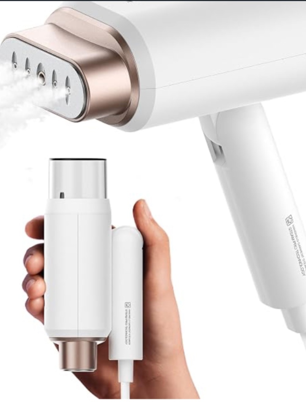 Newbealer White Travel Handheld Foldable Clothes Steamer | New